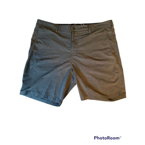 HURLEY PHANTOM Shorts Gray Heather Flat Front Slash Pockets, Men's Size …